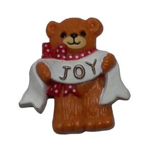 Vintage Christmas Enesco Lucy Rigg Joy Banner Bear 1982